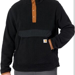 Carhartt Relaxed Fit Black and Brown Fleece Pullover. XL- nwt